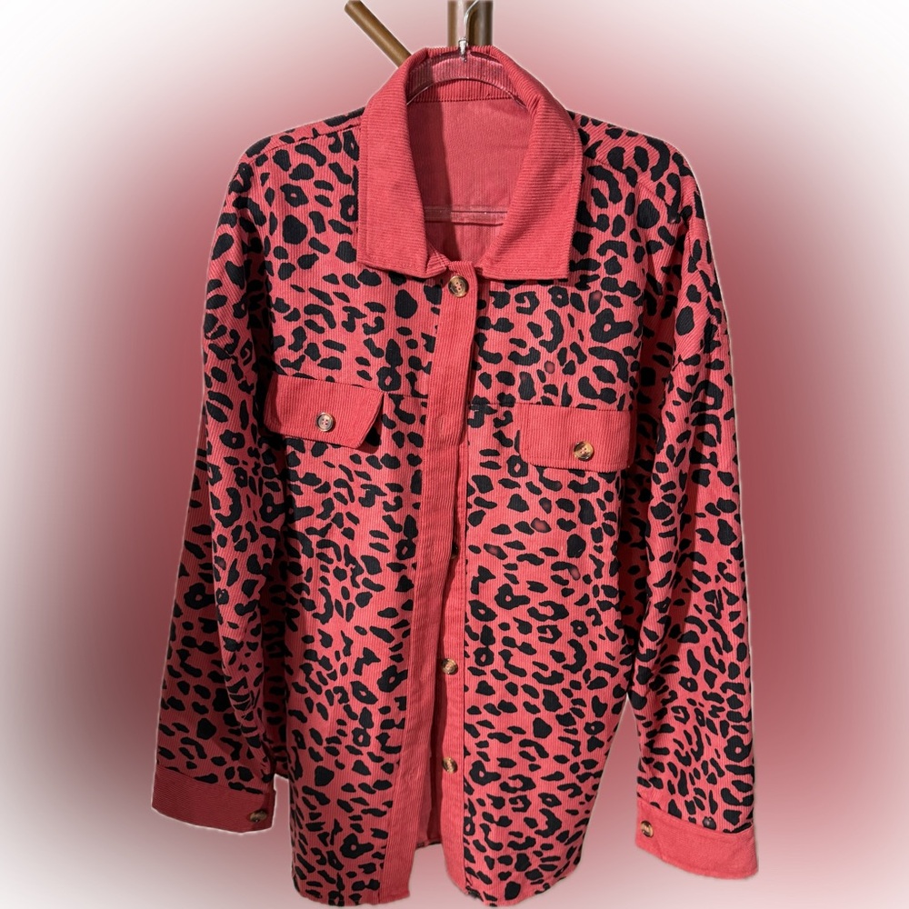 Pink Leopard Top New